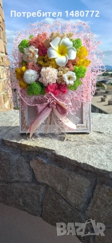 Букет със скандинавски мъх в рамка , снимка 2 - Декорация за дома - 51863918