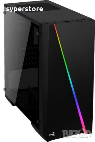 Кутия за компютър AeroCool PV12012.11 Черна ATX Middle Tower RGB Подсветка