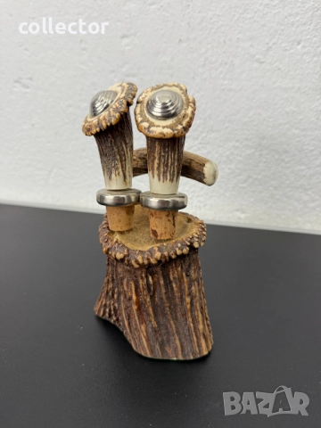 Комплект от аксесоари за вино от еленов рог. №7487