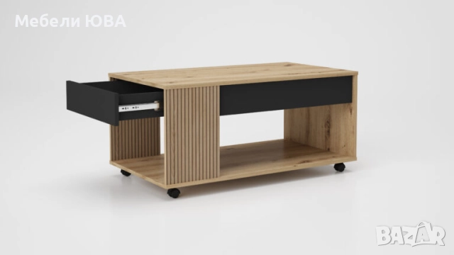 Холна маса с колелца и чекмедже, снимка 3 - Маси - 51987849