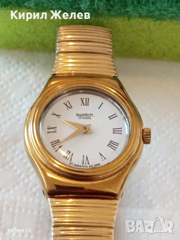 Луксозен дамски часовник Swatch Swiss оригинален перфектно състояние 36339