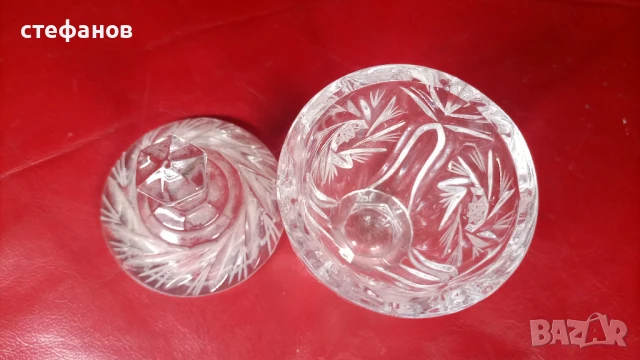 Кристална ахарничка с капаче, снимка 5 - Други - 50837438