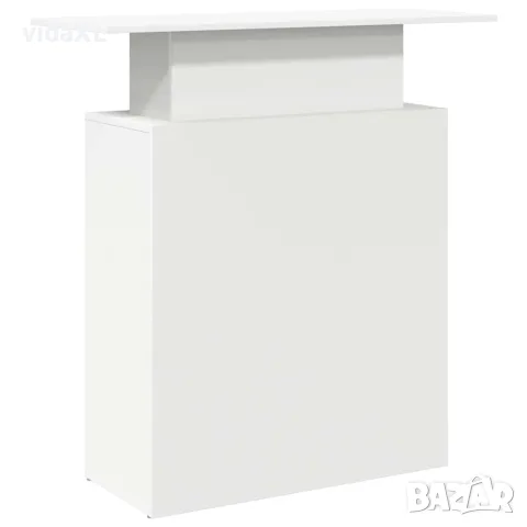 vidaXL Рецепционно бюро, бяло, 100x40x104 см, инженерно дърво, снимка 7 - Бюра - 56148286