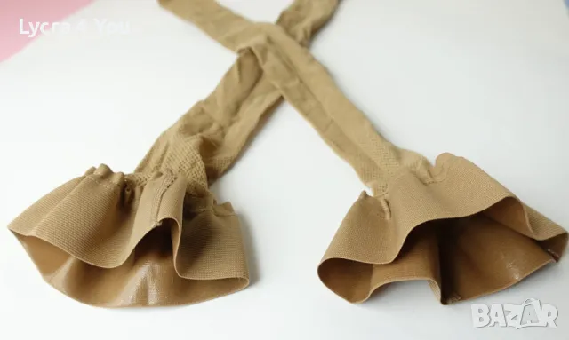 S размер телесни чорапи мрежа със лепяща лента на бедрата, снимка 10 - Бельо - 48093585