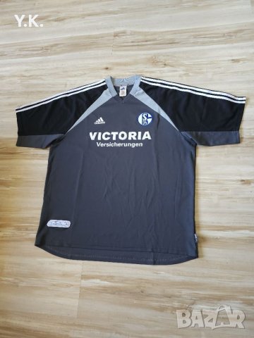 Оригинална мъжка тениска Adidas Climalite x F.C. Schalke 04 / Season 01-03 (Away), снимка 2 - Тениски - 41367841