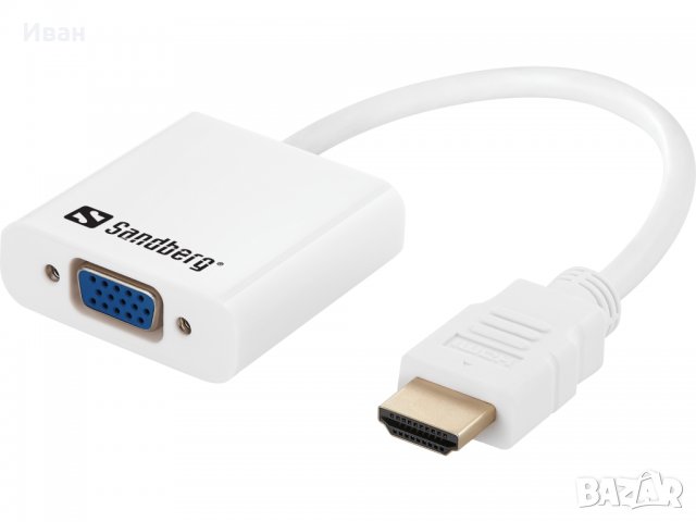 HDMI to VGA преходник/адаптер от ХДМИ към ВГА, снимка 2 - Кабели и адаптери - 35983013