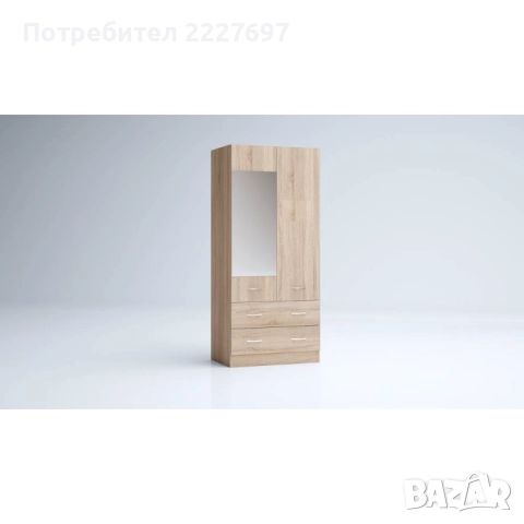 Двукрилен гардероб Аполо 10, снимка 4 - Гардероби - 52221744