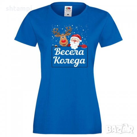 Дамска тениска Коледа Весела коледа 2, снимка 3 - Тениски - 34690923