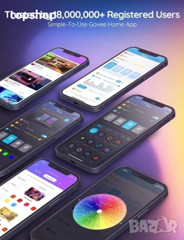 НОВА, ТЕСТВАНА Govee H6159 Smart LED лентоа, 5 метра WiFi LED лентово осветление, Alexa и Google..., снимка 7 - Лед осветление - 51598017