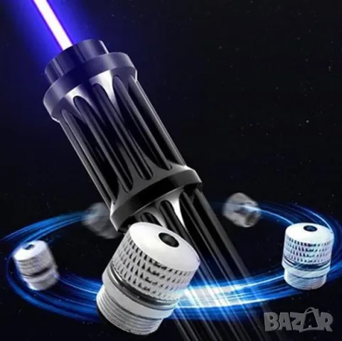 Супер Мощен Син Акумулаторен Лазер Пойнтер 50000mW Палещ Клечка Горящ Балон 2х18650 21СМ 20000 Метра, снимка 15 - Оборудване и аксесоари за оръжия - 48069482