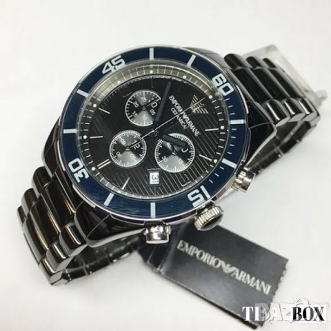 Emporio Armani AR1429 Ceramica Leo Chronograph. Нов мъжки часовник