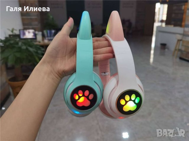 Котешки детски слушалки, снимка 5 - Bluetooth слушалки - 41936877