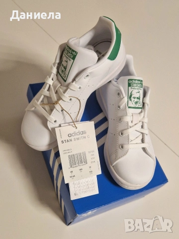 Детски маратонки Adidas & Stan Smith, размер 28, нови, снимка 12 - Детски маратонки - 53739879