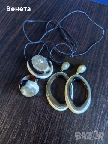 Уникални обеци-намалени  от кост от рог!🥰, снимка 2 - Обеци - 52594414