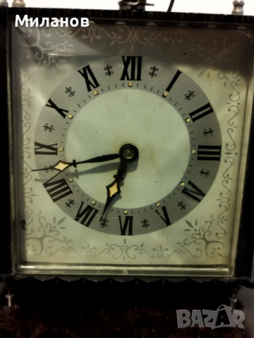 Стар механичен будилник, настолен часовник, снимка 3 - Антикварни и старинни предмети - 44809508