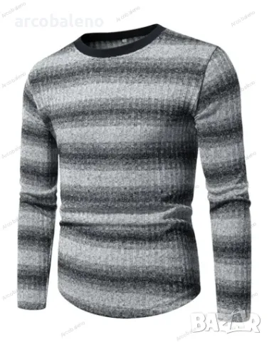 Мъжка блуза с кръгло деколте и дълъг ръкав, 4цвята , снимка 2 - Блузи - 48604944
