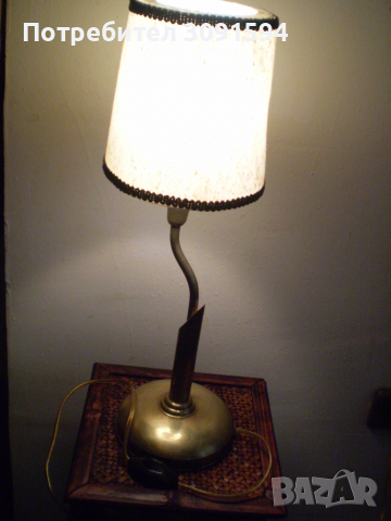 ретро нощна лампа от месинг, снимка 5 - Антикварни и старинни предмети - 36350298
