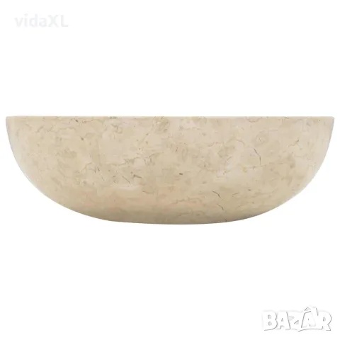 vidaXL Мивка, 40x12 см, мрамор, кремава, снимка 6 - Мивки - 56146003