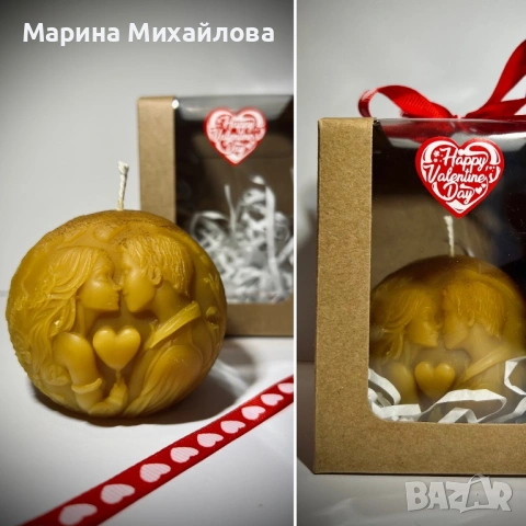 РЪЧНО ИЗРАБОТЕНИ ШОКОЛАДОВИ БОНБОНИ И СВЕЩИ ЗА СВ. ВАЛЕНТИН, снимка 4 - Други - 53198946