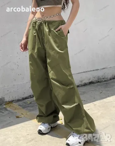 Дамски свободни ретро панталони с връзки, 4цвята , снимка 5 - Панталони - 50094757