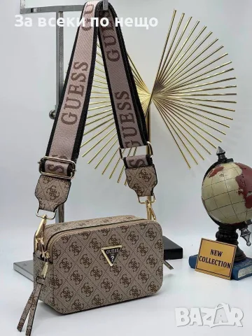 Guess Луксозна Дамска Чанта С Монограм И Широка Дълга Дръжка За През Рамо - 9 Цвята Код SEM-771, снимка 5 - Чанти - 56116831
