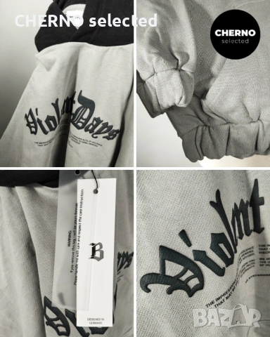 Мъжки суичър с качулка NO BYSTANDERS Oversized Hoodie – размер L•XL – Нов с етикети, снимка 13 - Суичъри - 53850626