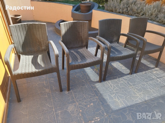 Градински маси и столове от изкуствен ратан , снимка 2 - Градински мебели, декорация  - 53619457