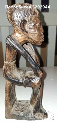 Африканска статуетка от екзотично дърво, снимка 2 - Статуетки - 48413207