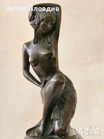 Голяма бронзова статуетка, снимка 12 - Статуетки - 53722201