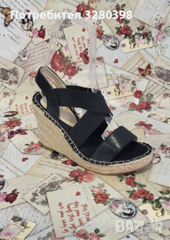 Дамски сандали на платформа с ластик и подметка от лико марка Zabaione, снимка 2 - Сандали - 41143745