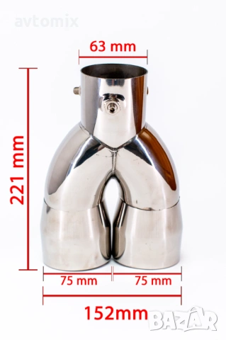 Накрайници за ауспух, двойни, снимка 2 - Аксесоари и консумативи - 51816796