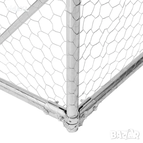 vidaXL Открита кучешка колиба с бягаща пътека 7x3x1,9 m, снимка 6 - За кучета - 56147013