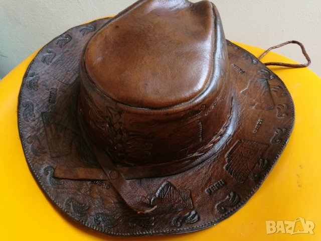 краварска южноамериканска ловна шапка  дебела телешка кожа седяла  за украса, снимка 7 - Екипировка - 40775205