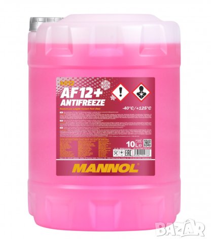 Червен антифриз готов за употреба Mannol Antifreeze AF12+ (-40 °C) Longlife 10л