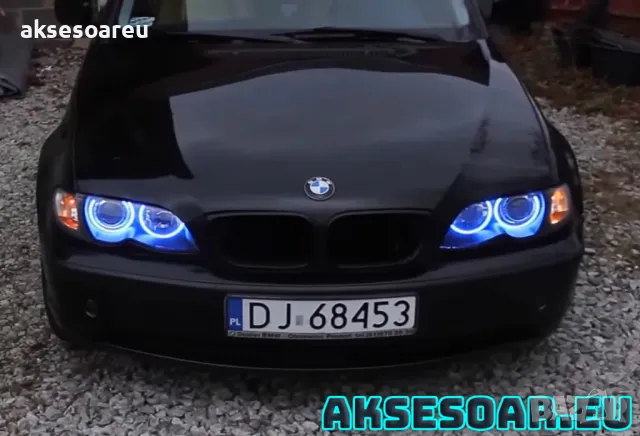 Ангелски очи многоцветни RGB LED Фарове Angel Eyes DRL за кола пръстени 4x131 mm за BMW, снимка 7 - Аксесоари и консумативи - 48040281
