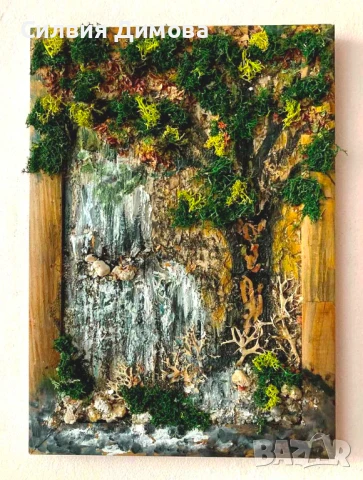 Картини с маслени бои и материали от природата, снимка 2 - Картини - 51299699