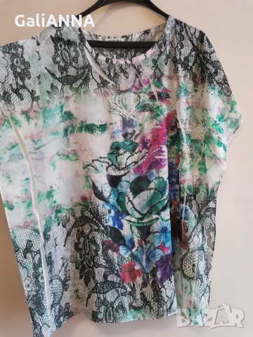 СВЕЖА ТУНИКА В ЕФЕКТНИ ЦВЕТОВЕ  РАЗМЕР XL , снимка 4 - Туники - 36075102