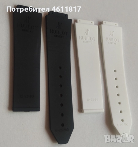Силиконови каишки HUBLOT 21-15мм, снимка 5 - Каишки за часовници - 52179453