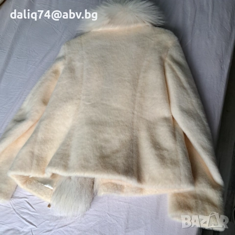 Дамско палто естествен косъм визон и богата яка от лисица., снимка 4 - Якета - 53162489