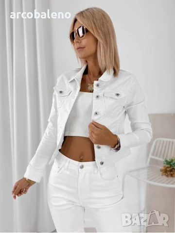 Дамско бяло дънково яке MARION, снимка 4 - Якета - 51121264