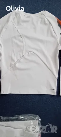 Оригинален дамски кроп топ Adidas Y-3 Tennis Long Sleeve Размер XS / 30-32, снимка 8 - Корсети, бюстиета, топове - 55990387