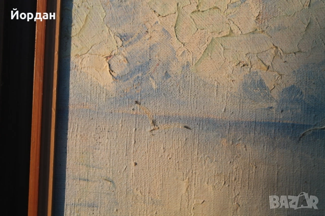 Стара картина масло върху платно 1951 година, снимка 11 - Картини - 53113484