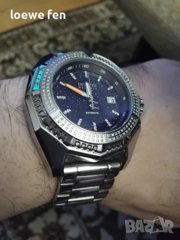 Invicta Akula Automatic Автоматик с истински диаманти по безела и циферблата! 54 мм каса!, снимка 5 - Мъжки - 56154848