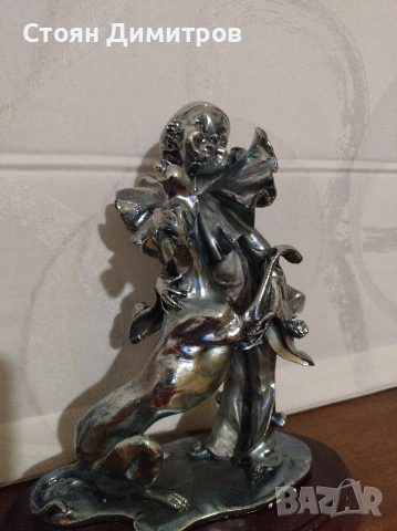 Клоун и куче прекрасна изработка,класика, ръчна работа тежи 1050гр. вис.25см., снимка 10 - Антикварни и старинни предмети - 53742838