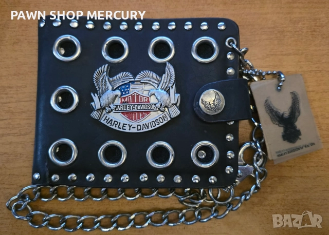 Продавам винтидж портмоне Harley Davidson с верига, неизползван, снимка 2 - Портфейли, портмонета - 52777007