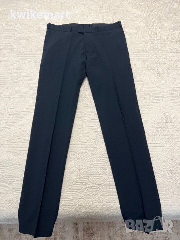 Елегантен мъжки тъмносин прав панталон/ официален панталон за костюм, снимка 1 - Панталони - 41342289