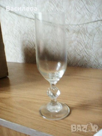 Стъклени чаши за шампанско 6 бр, снимка 3 - Чаши - 40415422