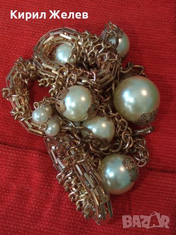 ЗЛАТИСТ ВИНТИДЖ ПЕРЛЕН ГЕРДАН 8515, снимка 5 - Колиета, медальони, синджири - 29604894