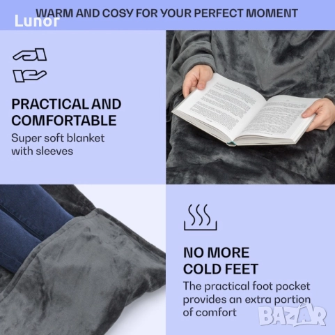 Електрическо/затоплящо одеяло със ръкави, снимка 4 - Олекотени завивки и одеяла - 52435355