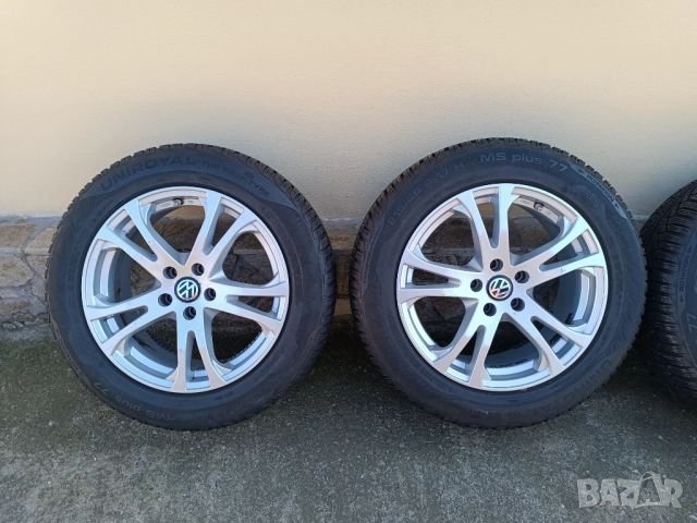 Джанти с зимни гуми 5*112/Фолксваген 215/60/17, снимка 2 - Гуми и джанти - 52740929